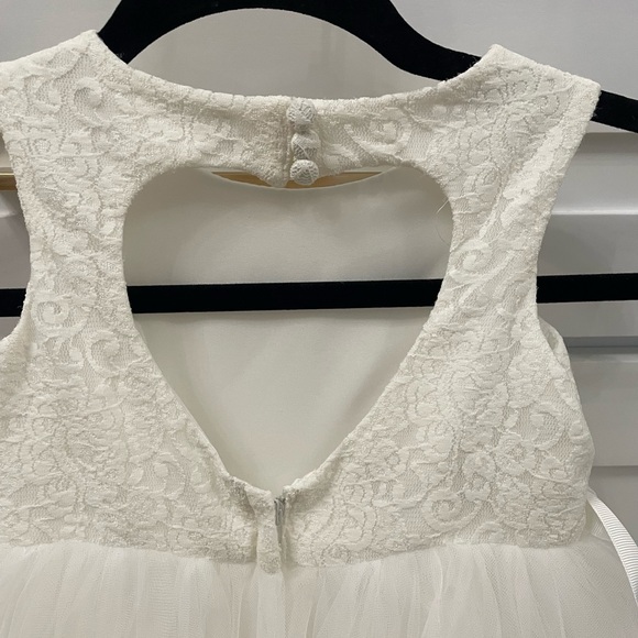 Ball Gown Flower Girl Dress with Heart Cutout - Picture 4 of 6